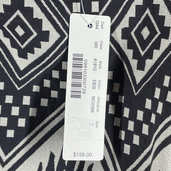 NEW J Crew Dress Womens 2 black aztec western sheath preppy classic - Picture 6 of 11